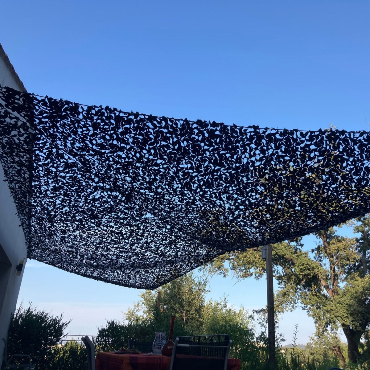 Tarnnetz Sonnensegel Dreieck Schwarz – Bild 4