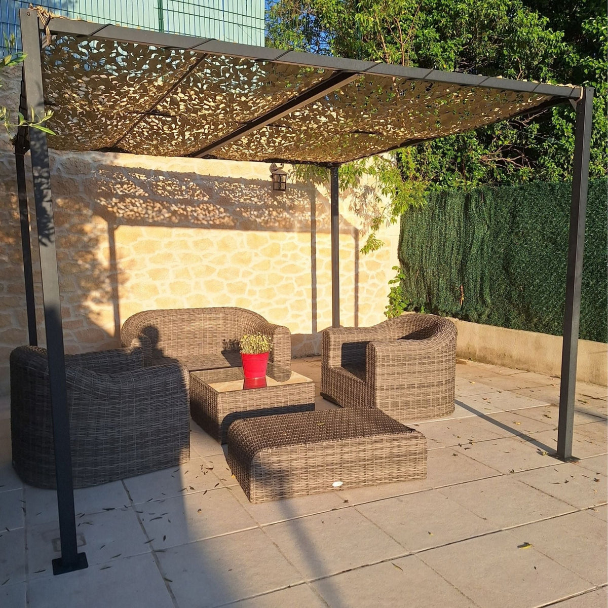 Sonnensegel Seil aus geflochtenem Polyester – Bild 4