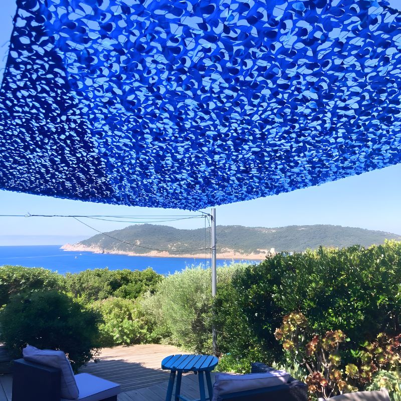 Tarnnetz Sonnensegel Blau