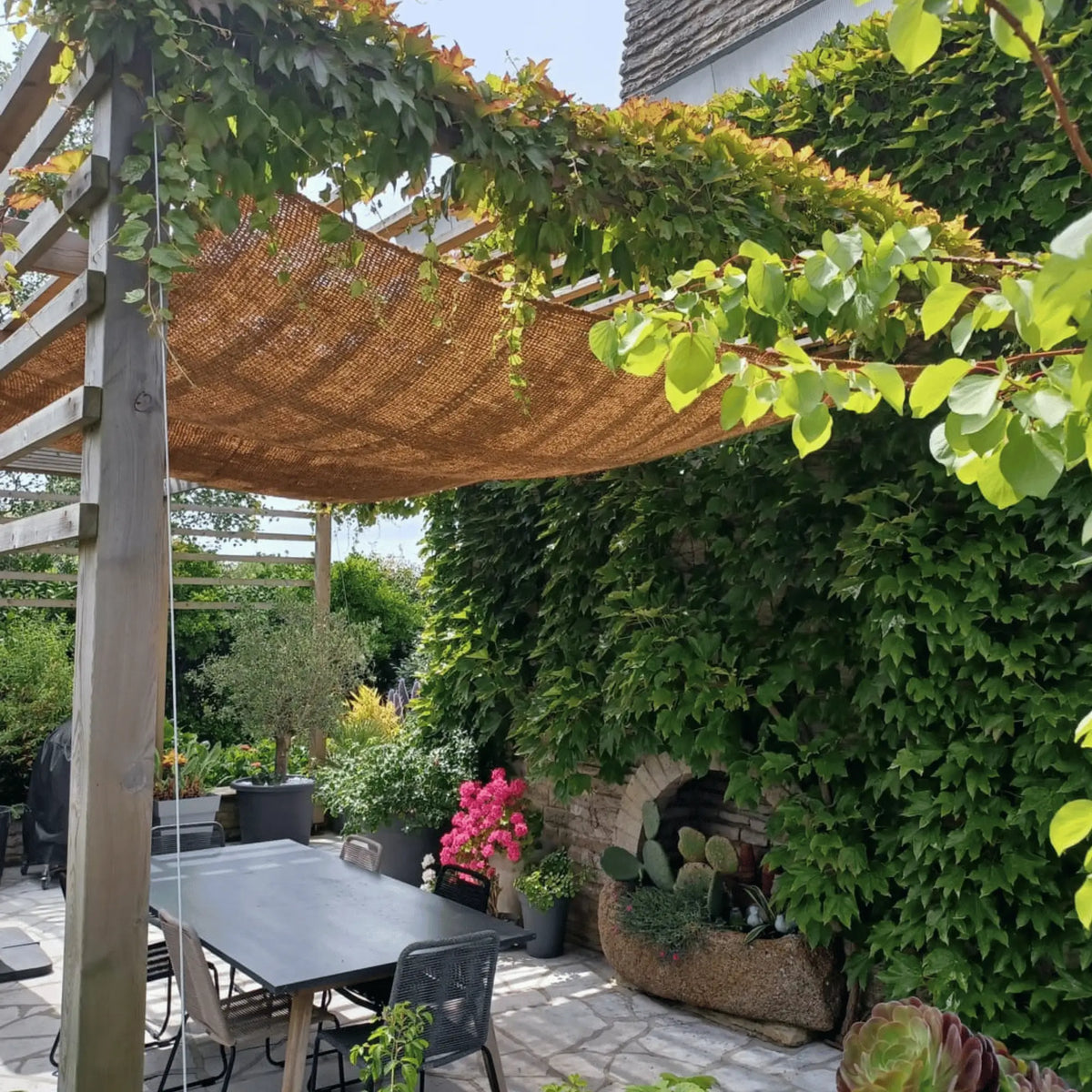 Sonnensegel Dreieck Kokosfaser – Bild 12