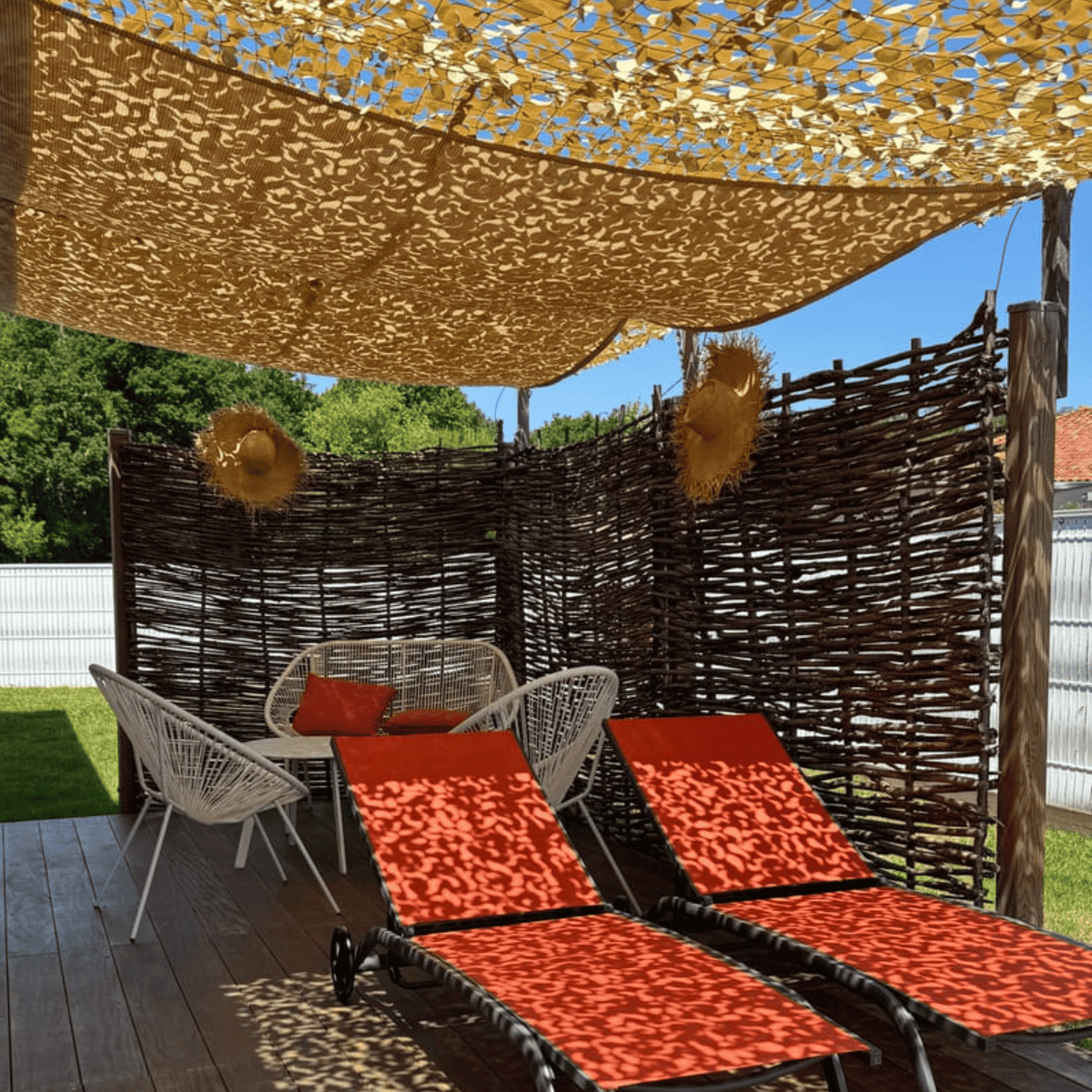 Tarnnetz Sonnensegel flammhemmend – Bild 4