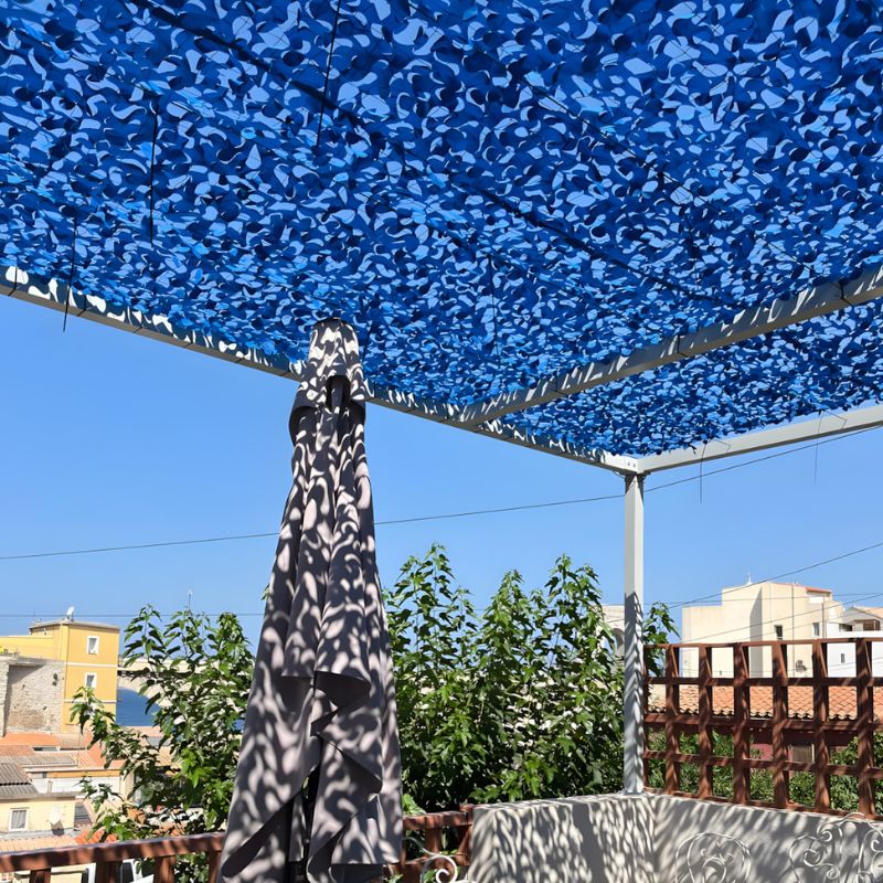 Tarnnetz Sonnensegel Blau – Bild 9