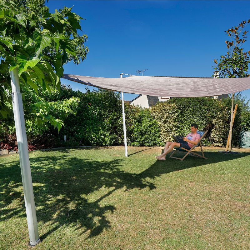 Sonnensegel Mast Teleskop aus Aluminium – Bild 9