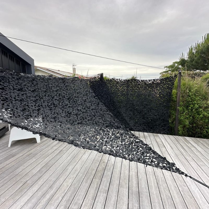 Tarnnetz Sonnensegel Dreieck Schwarz – Bild 7