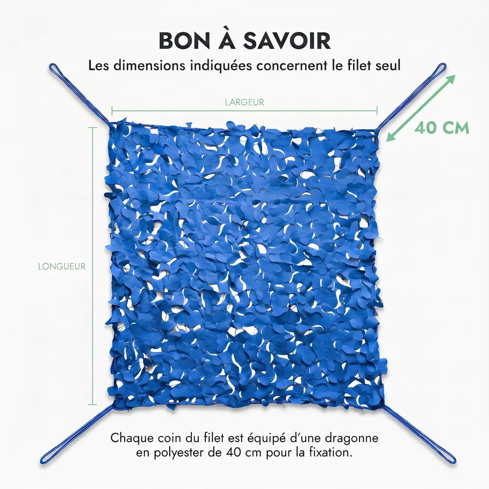 Tarnnetz Sonnensegel Blau – Bild 3