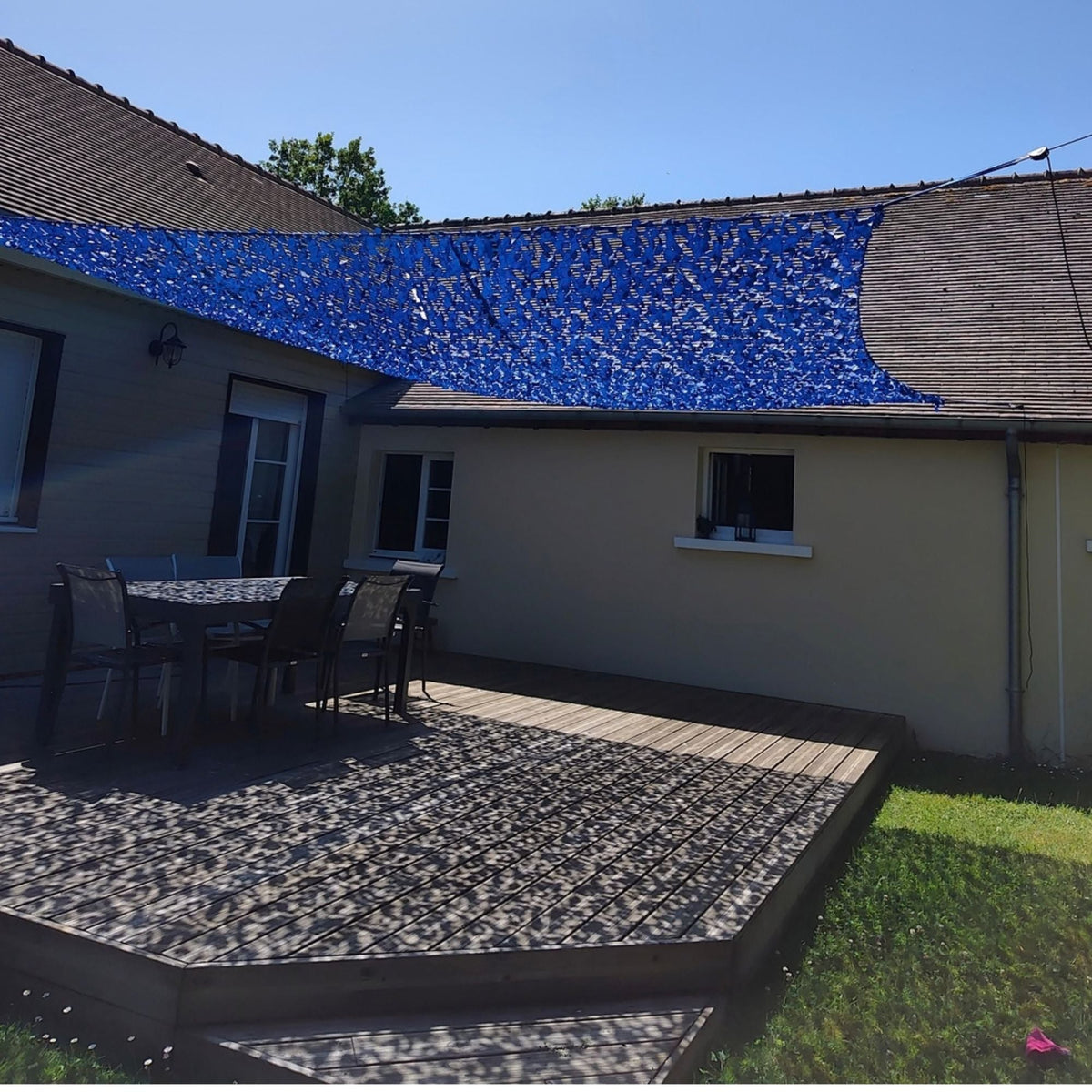 Tarnnetz Sonnensegel Blau – Bild 6