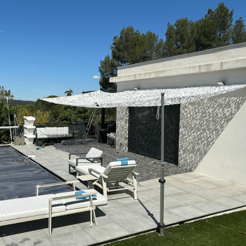 Sonnensegel Mast Teleskop aus Aluminium